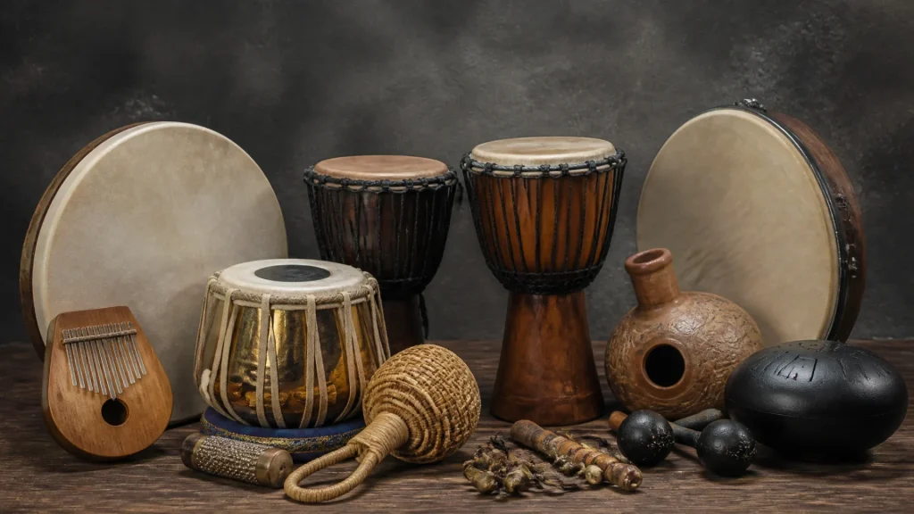 Les percussions à main : instruments, techniques et traditions sans aucun texte