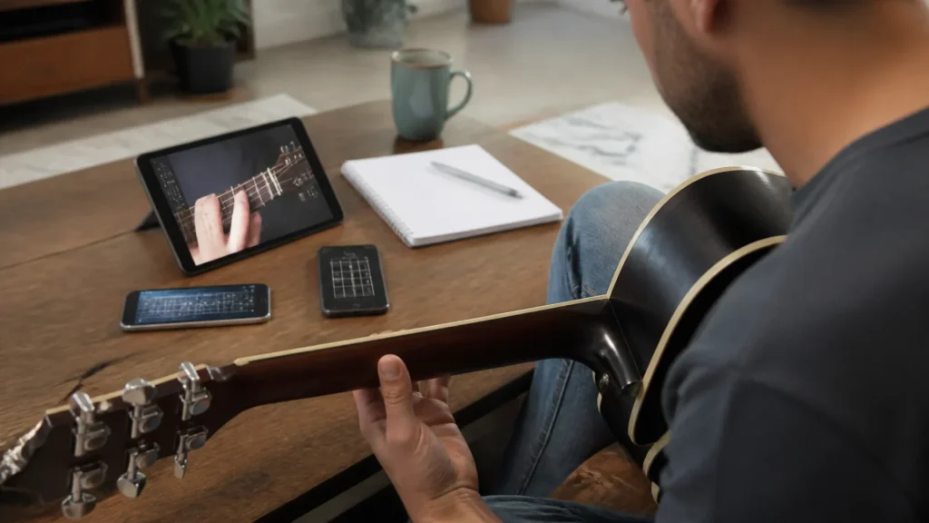 Meilleure application pour apprendre la guitare seul : comparatif et conseils sans aucun texte